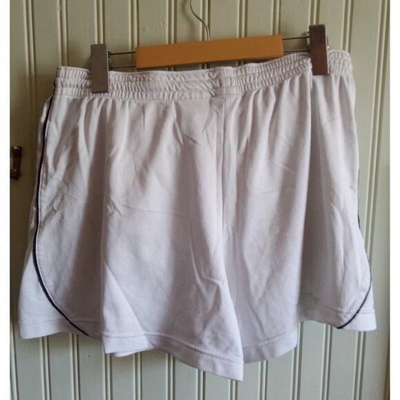 Nike Dri-Fit White Black Running Training Gym Shorts Athletic Women’s Size L - Picture 2 of 7